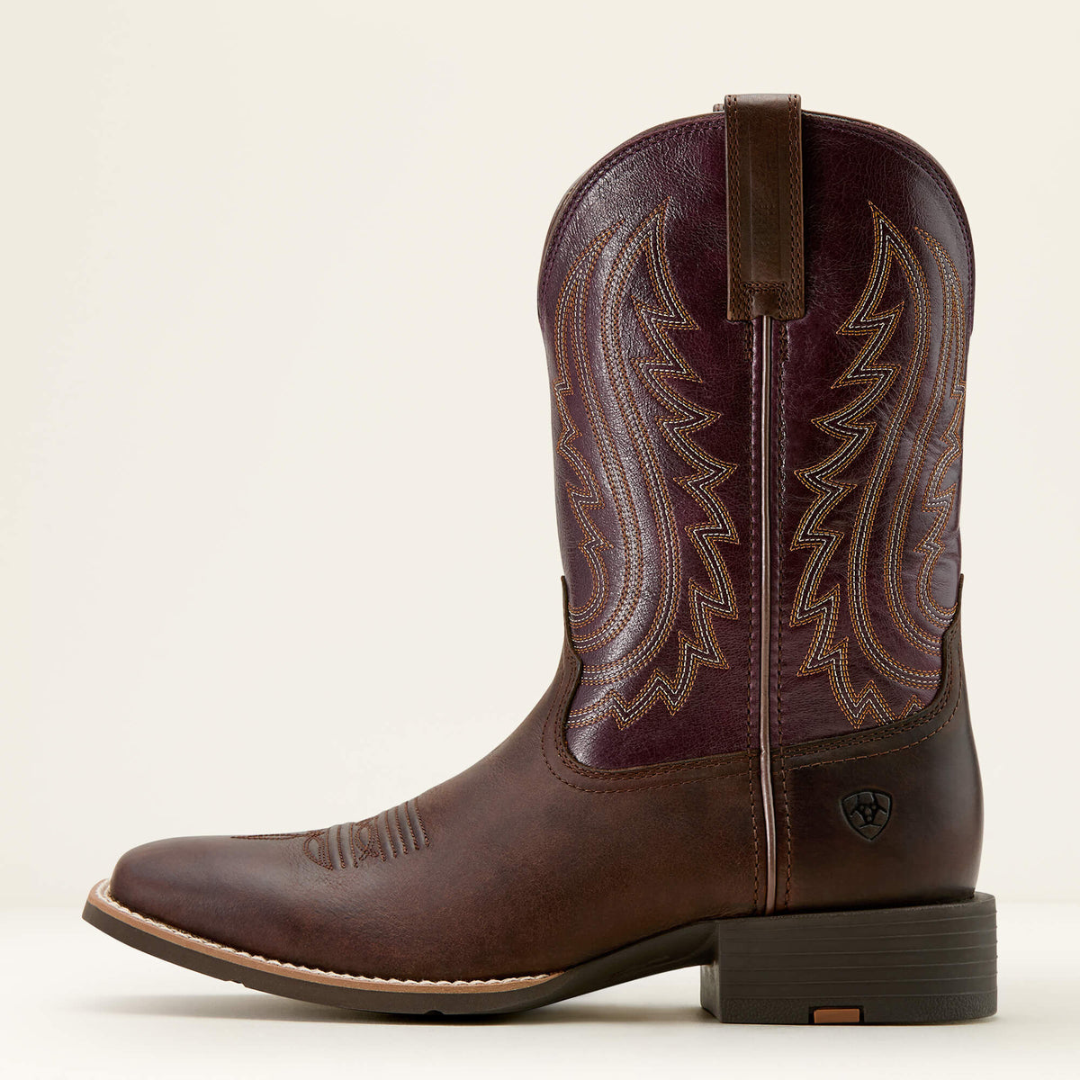 Ariat Men's Sport Big Country Barely Brown/Perfect Purple Square Toe Boots