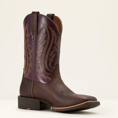 Ariat Men's Sport Big Country Barely Brown/Perfect Purple Square Toe Boots
