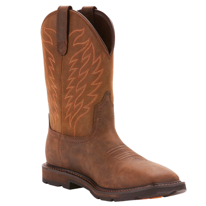 Ariat Men'sGroundbreaker H20 Dark Brown Square Toe Boots
