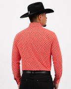 Men’s Cuero Line Printed Long Sleeve Button Up “Vulcan”