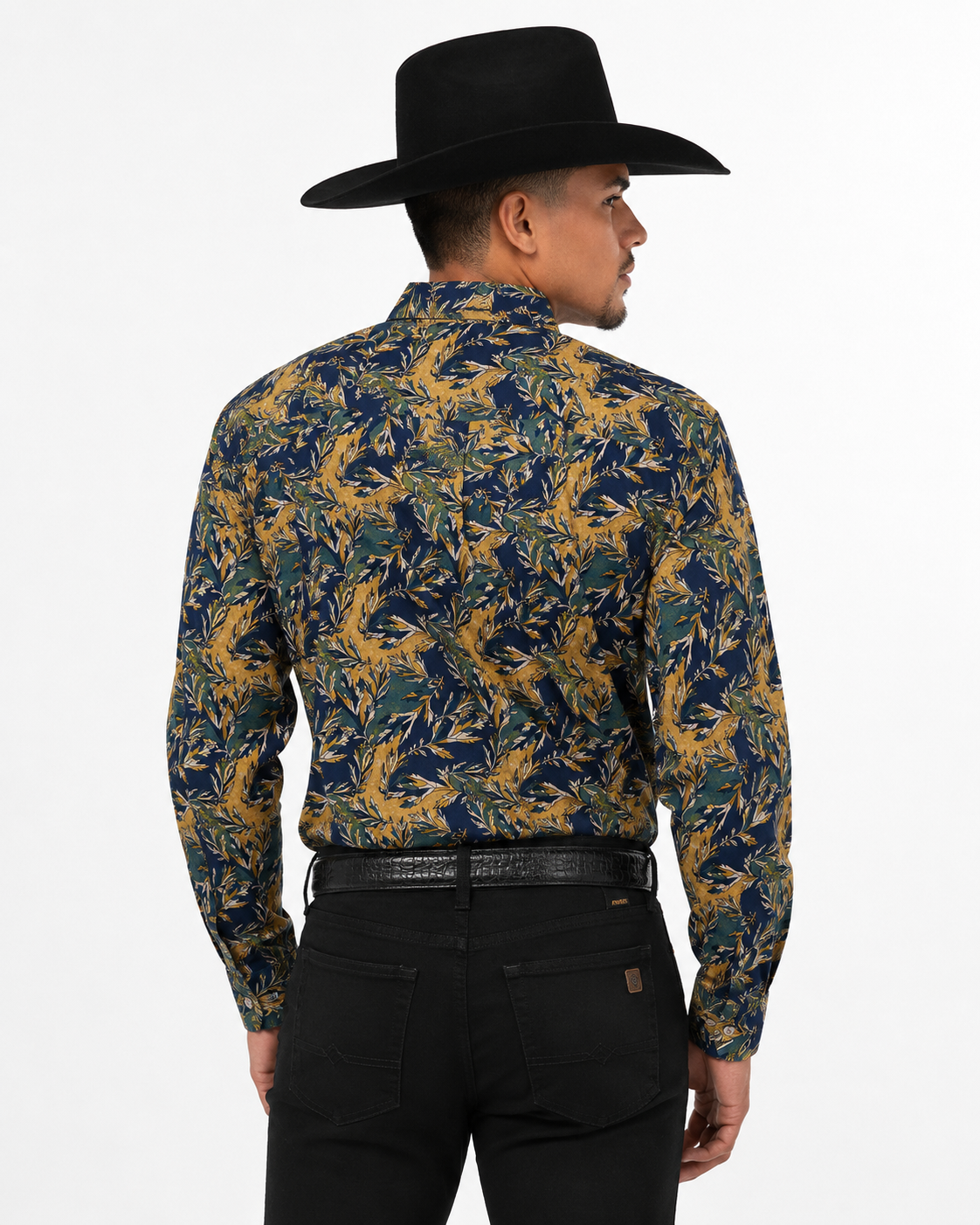 Men’s Printed Long Sleeve Button Up Everglade