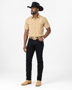Men’s AW Short Sleeve Button Up “Khaki”