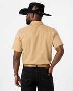 Men’s AW Short Sleeve Button Up “Khaki”