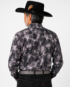 Men’s Rangers Long Sleeve Button Up “Cement Floral”