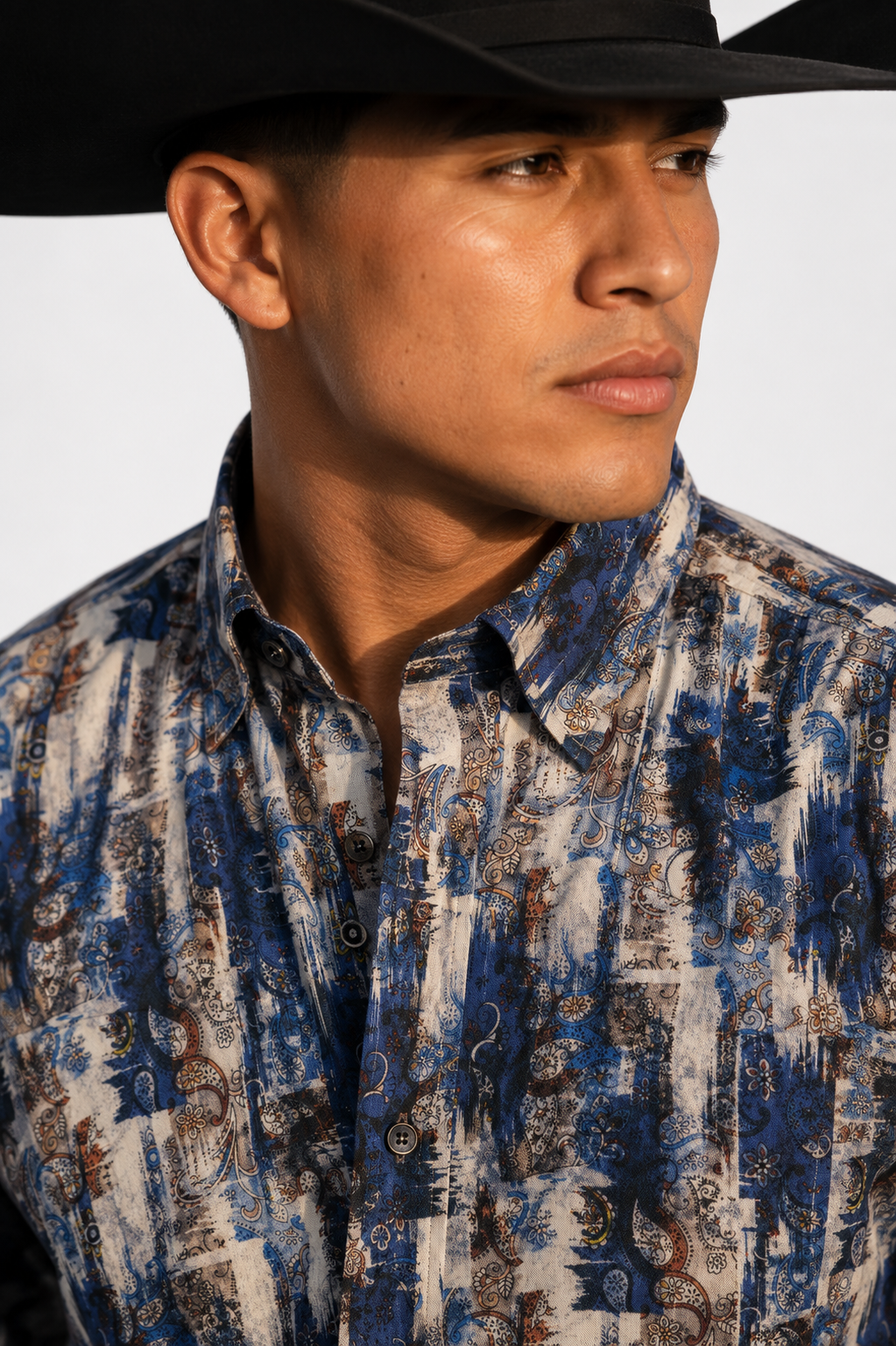 Men’s Rangers Long Sleeve Button Up “Blue Graphite”