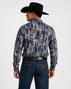 Men’s Rangers Long Sleeve Button Up “Blue Graphite”