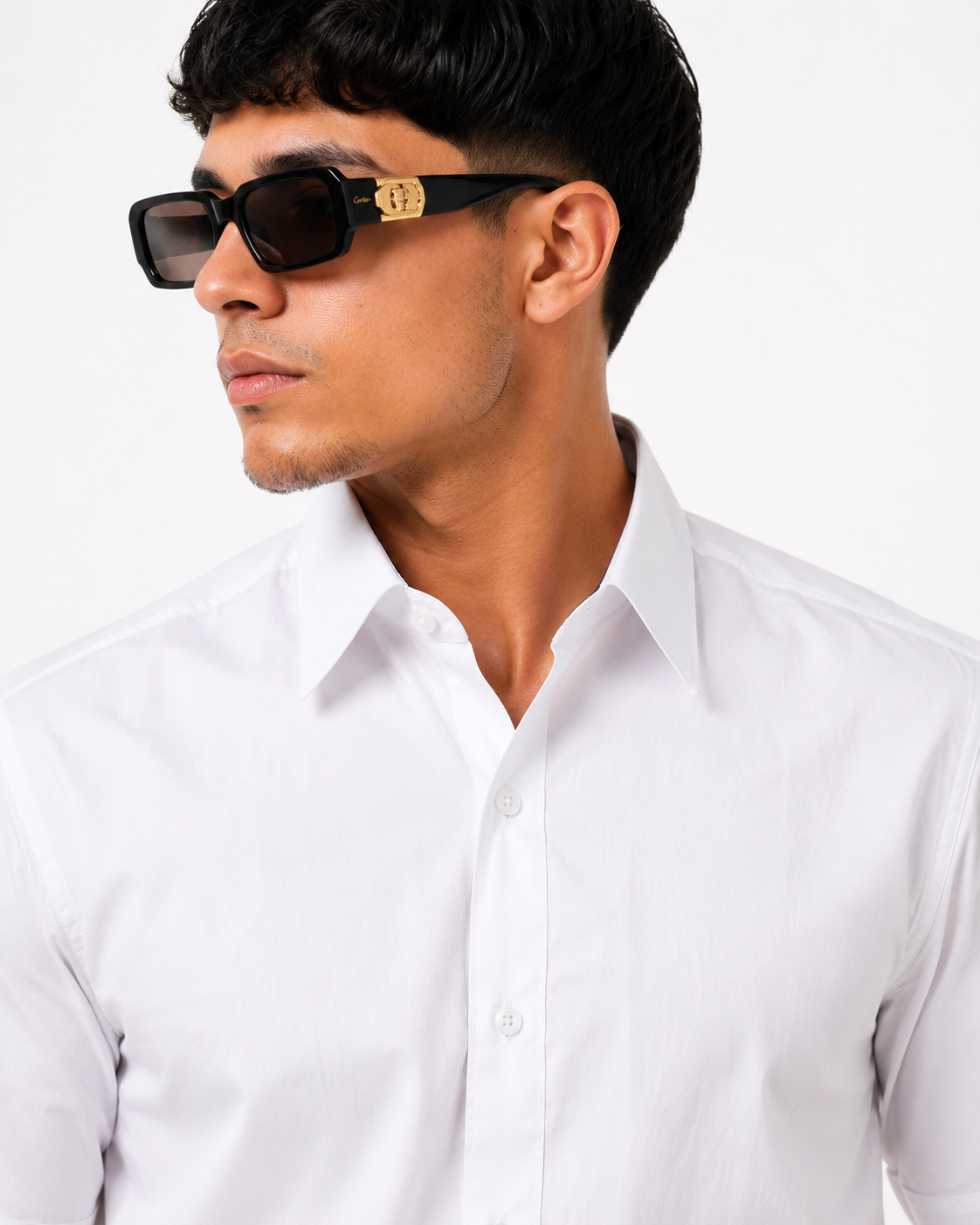 Men’s Moderno Short Sleeve Button Up “White”