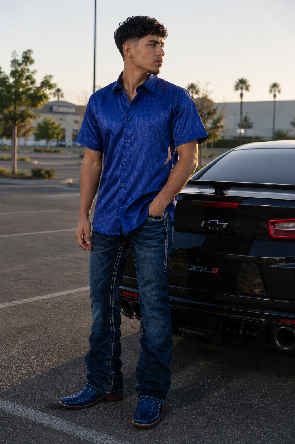 Men’s Moderno Short Sleeve Button Up “Royal”