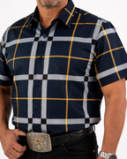 Men’s Moderno Short Sleeve Button Up “Purple Royalty”