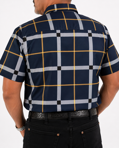 Men’s Moderno Short Sleeve Button Up “Purple Royalty”