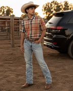Men’s Modero Short Sleeve Button Up “Dark Khaki”