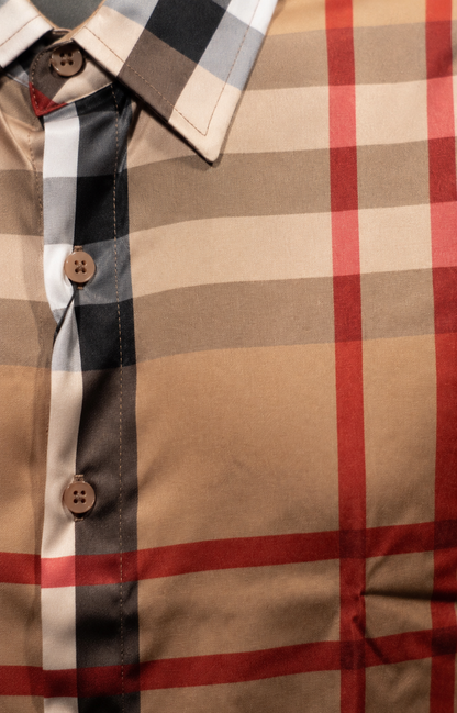 Men’s Modero Short Sleeve Button Up “Dark Khaki”