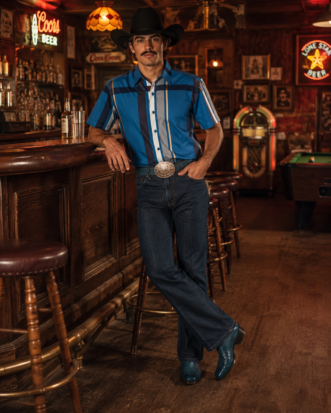 Men’s Moderno Short Sleeve Button Up “Blue Lagoon”