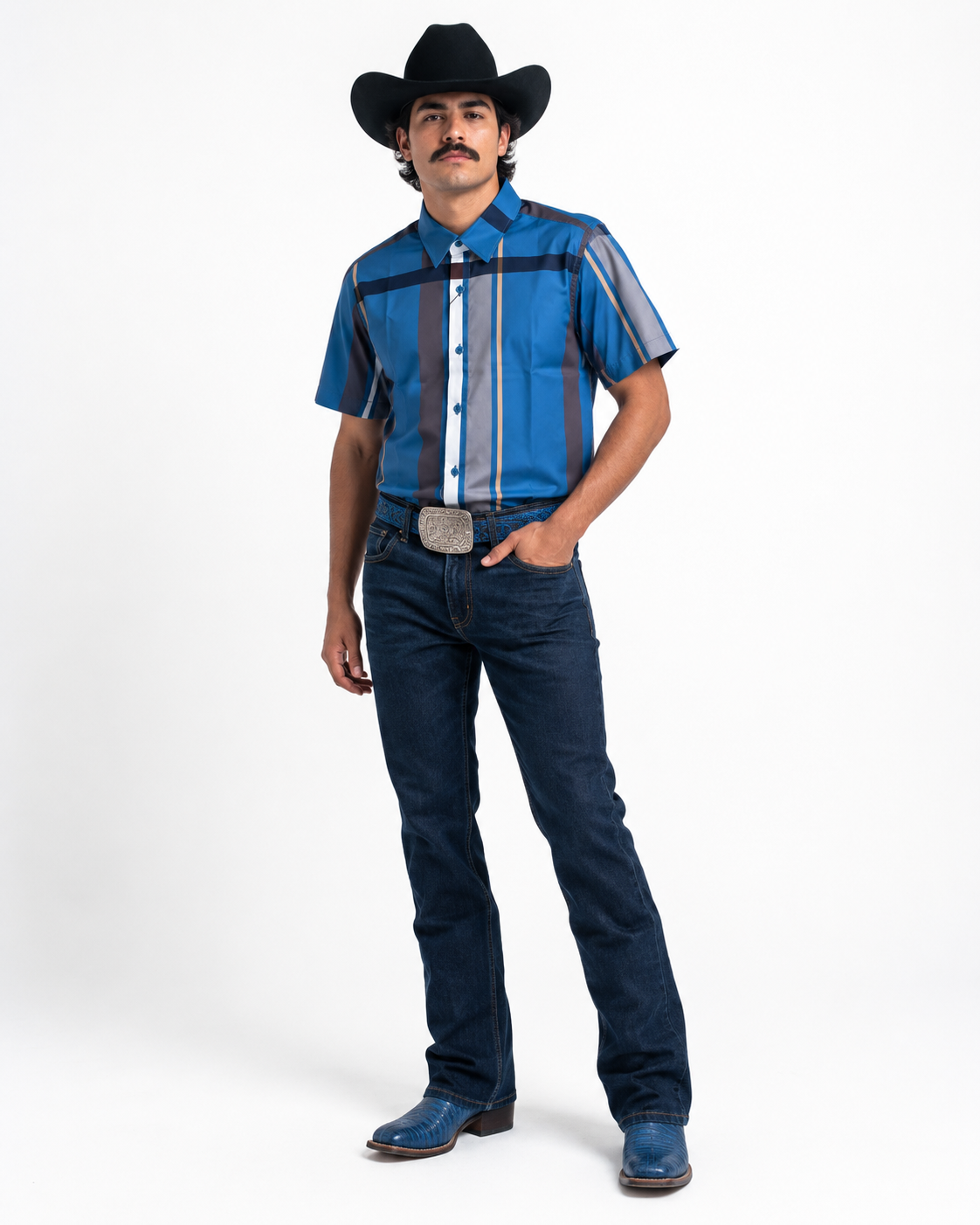 Men’s Moderno Short Sleeve Button Up “Blue Lagoon”