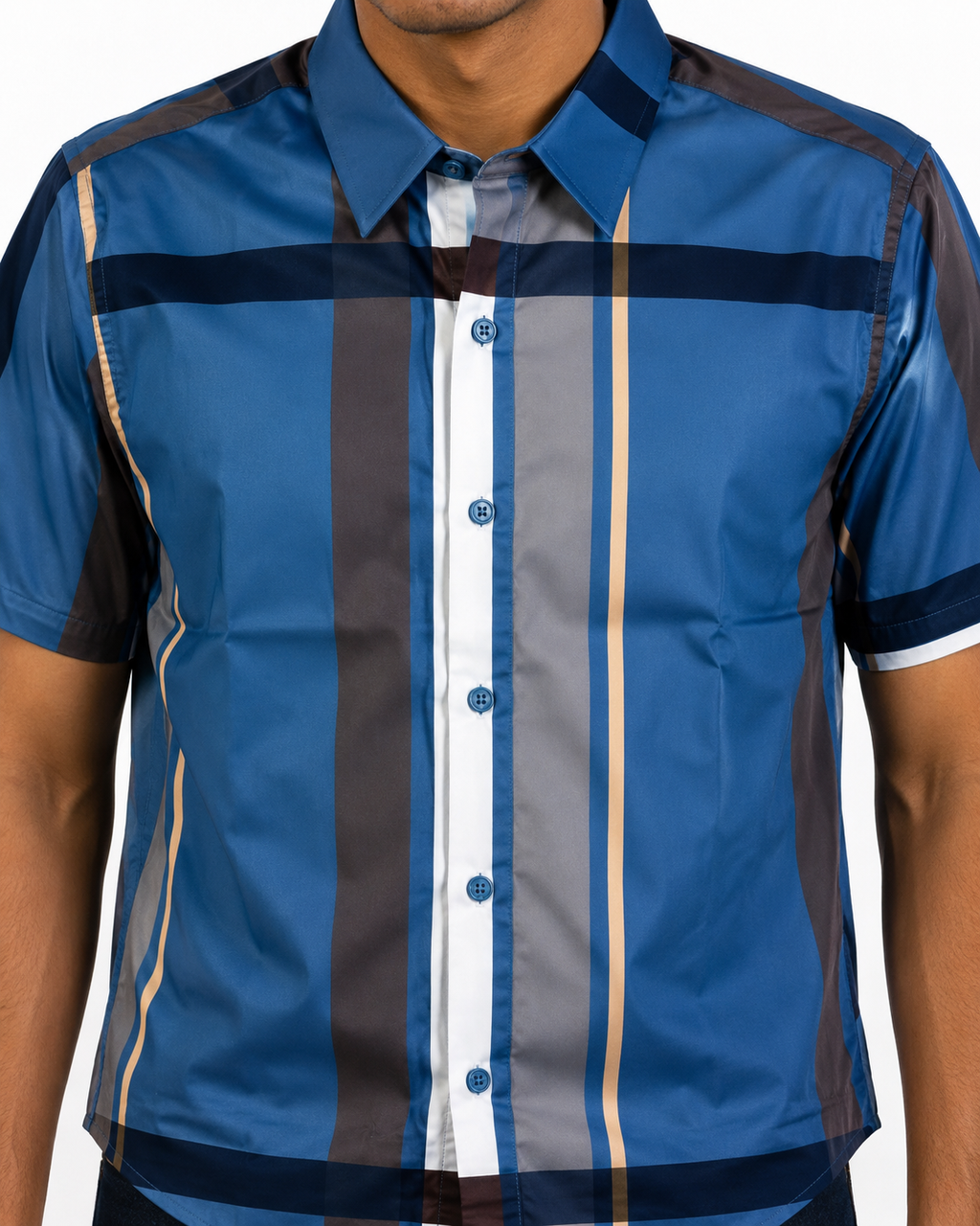 Men’s Moderno Short Sleeve Button Up “Blue Lagoon”