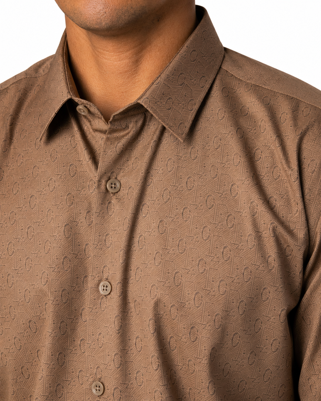 Men’s Moderno Short Sleeve Button Up “Brown”