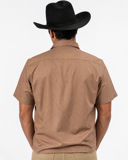Men’s Moderno Short Sleeve Button Up “Brown”