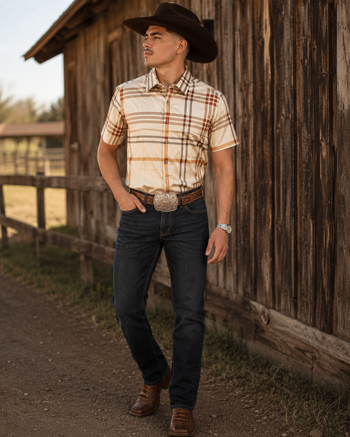 Men’s Moderno Short Sleeve Button Up “Toffee”