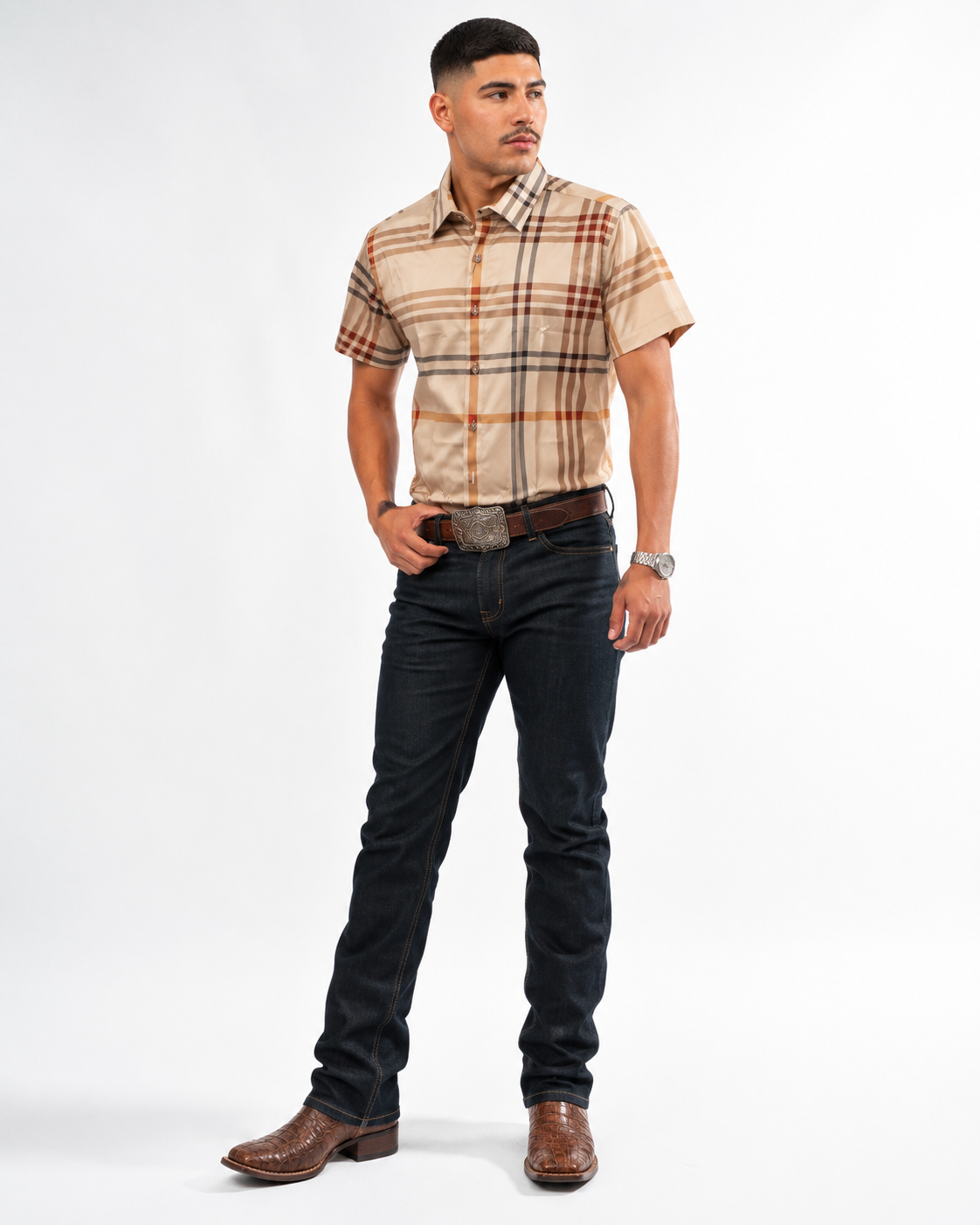 Men’s Moderno Short Sleeve Button Up “Toffee”
