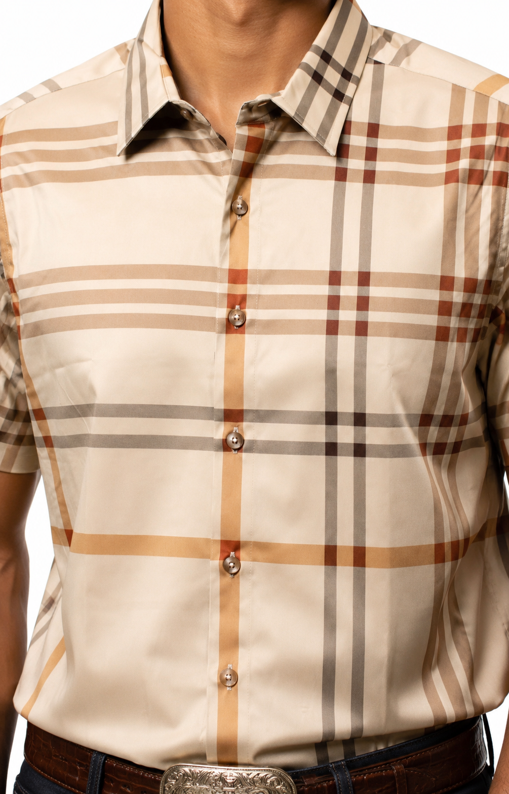 Men’s Moderno Short Sleeve Button Up “Toffee”