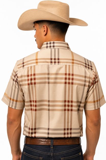Men’s Moderno Short Sleeve Button Up “Toffee”