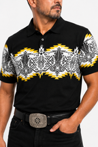 Men’s Polo Button Up “Black Desert”