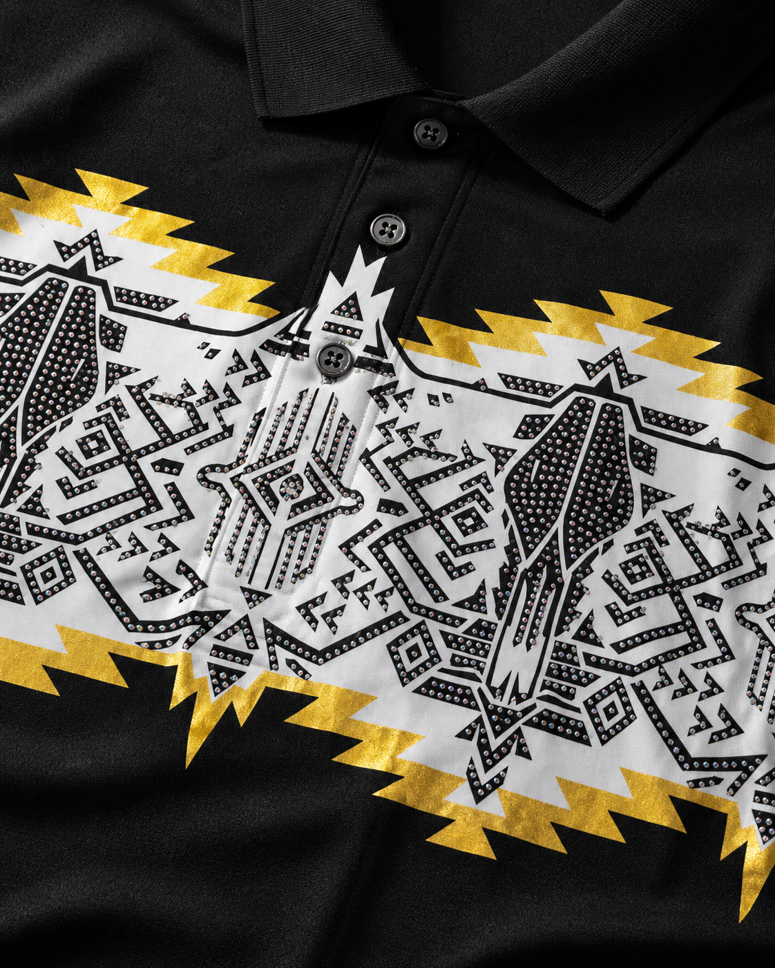 Men’s Polo Button Up “Black Desert”