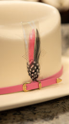 White Diamond Pink Edition Virgin Mary Sombrero Straw