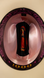 White Diamond Pink Edition Virgin Mary Sombrero Straw