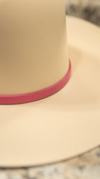 White Diamond Pink Edition Virgin Mary Sombrero Straw
