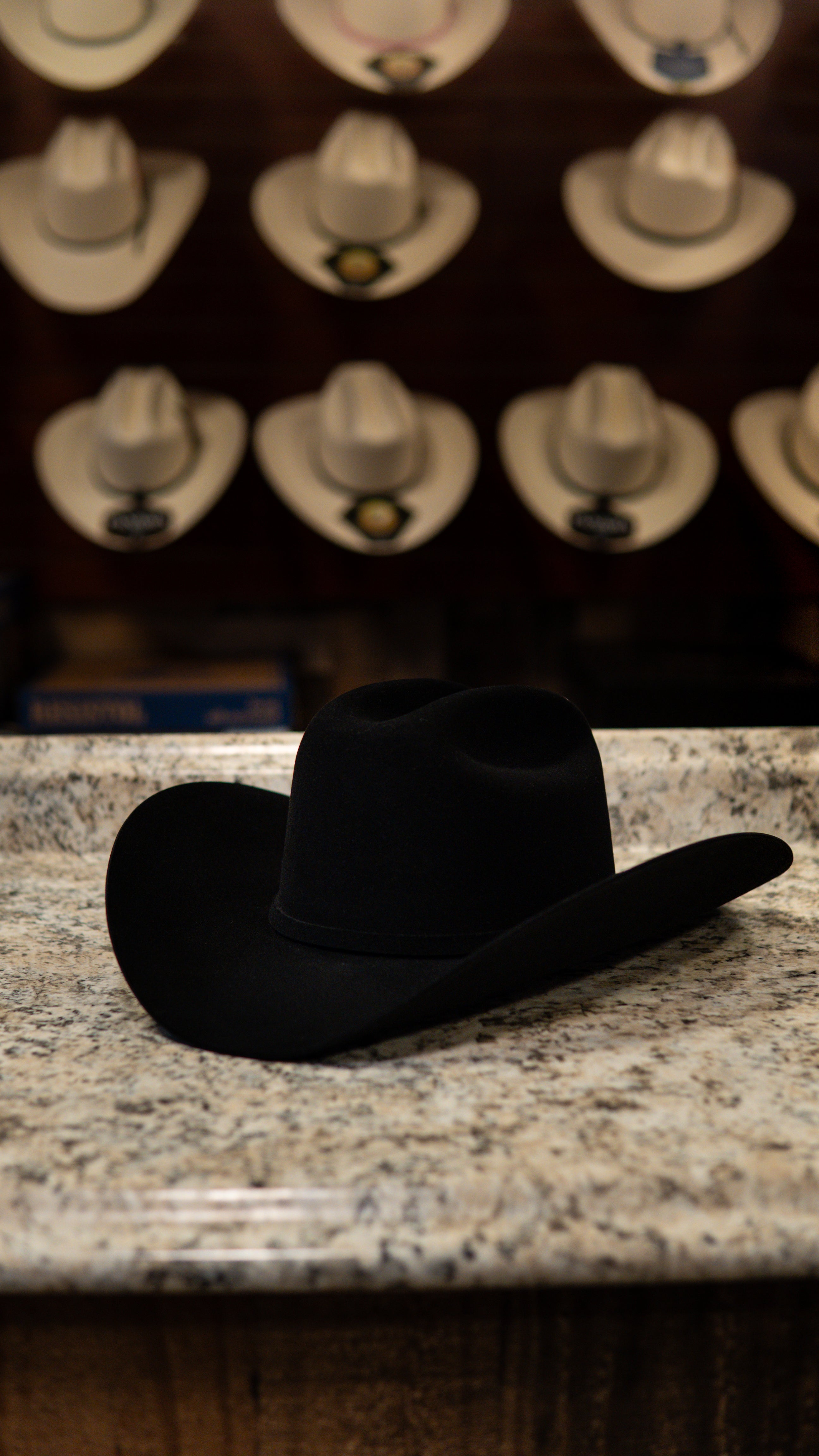 Stetson 500X “El Amo” Legendary Black Beaver Felt Hat Tejana