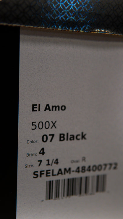 Stetson 500X “El Amo” Legendary Black Beaver Felt Hat Tejana