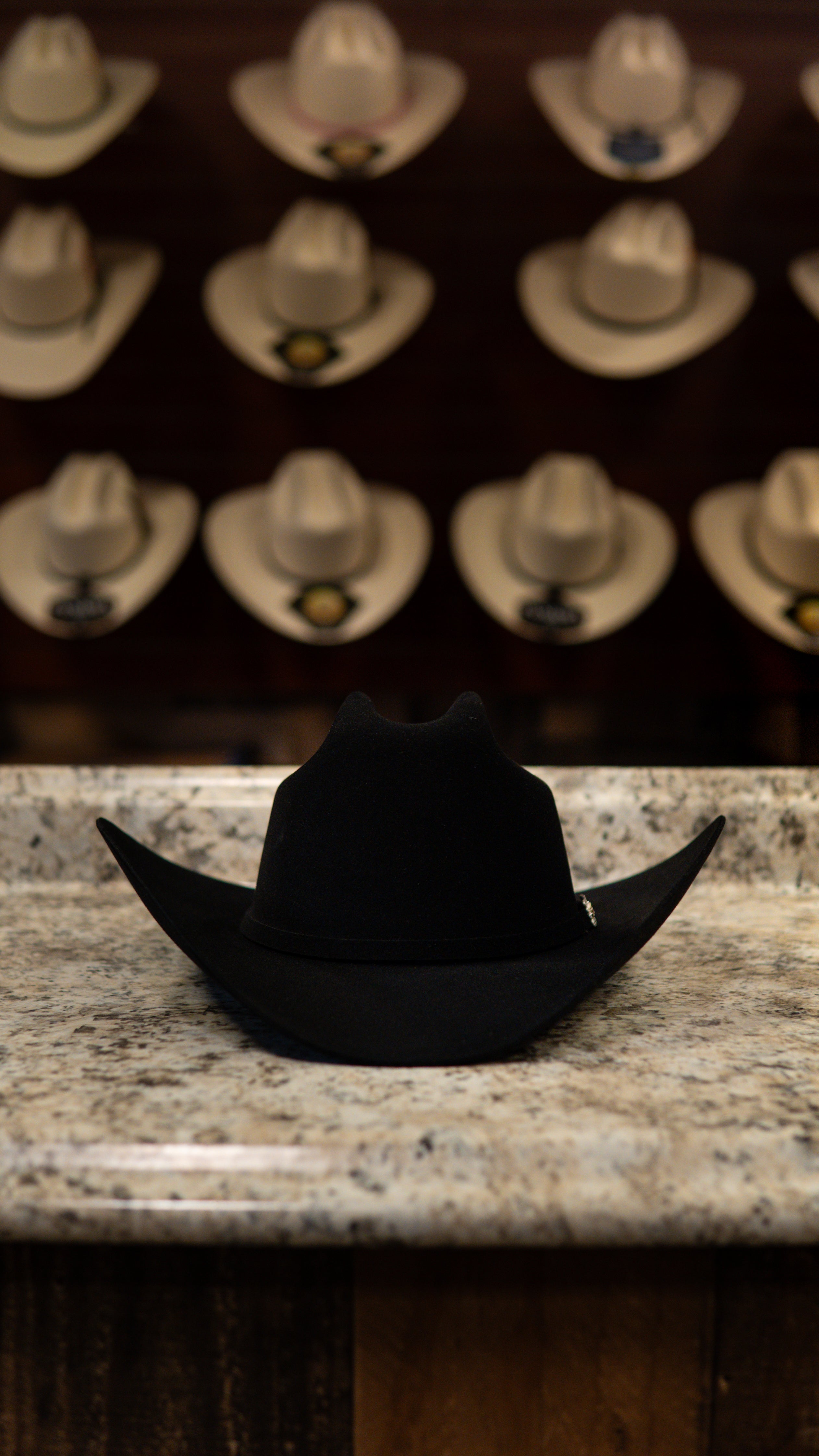 Stetson 500X “El Amo” Legendary Black Beaver Felt Hat Tejana