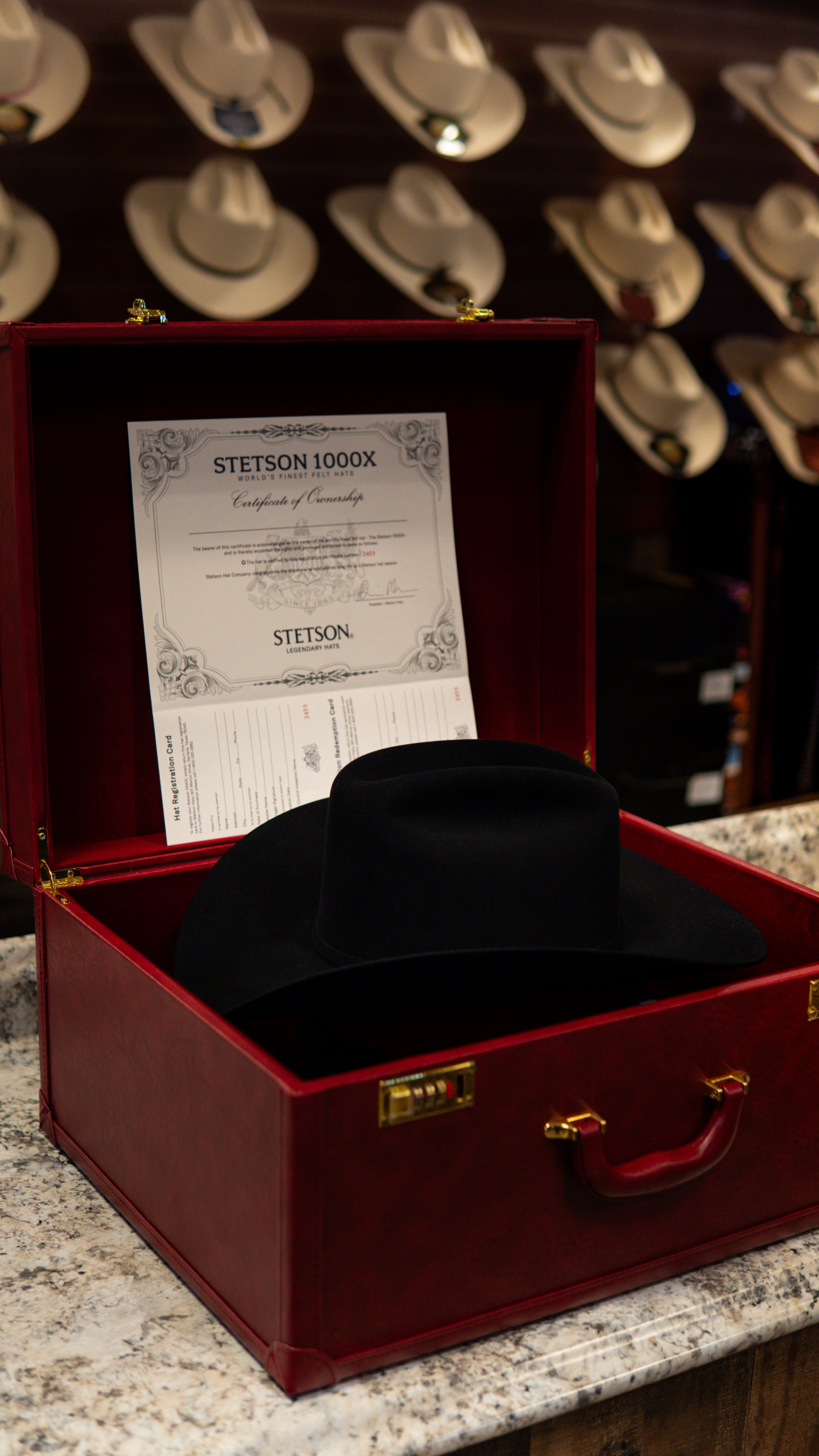 Stetson 1,000X “El Diamanté” Legendary Black Beaver Felt Hat