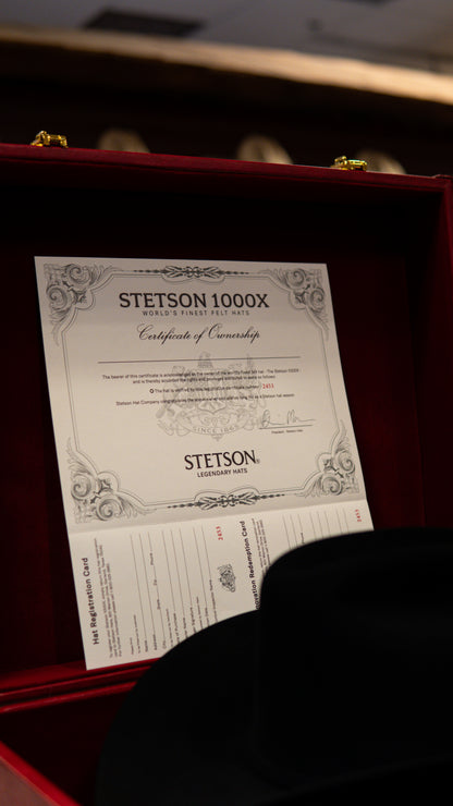 Stetson 1,000X “El Diamanté” Legendary Black Beaver Felt Hat