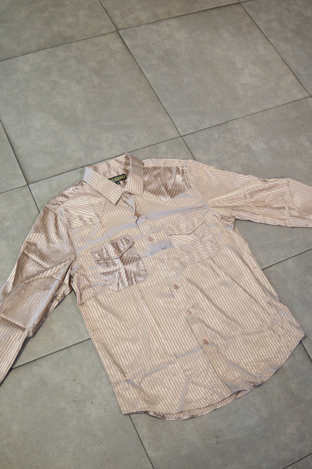 Men’s Long Sleeve Button Up - Khaki