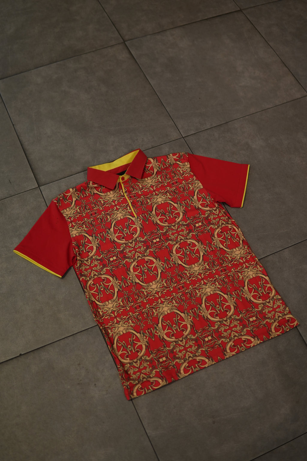 Men’s Polo Button Up - Roman Fire