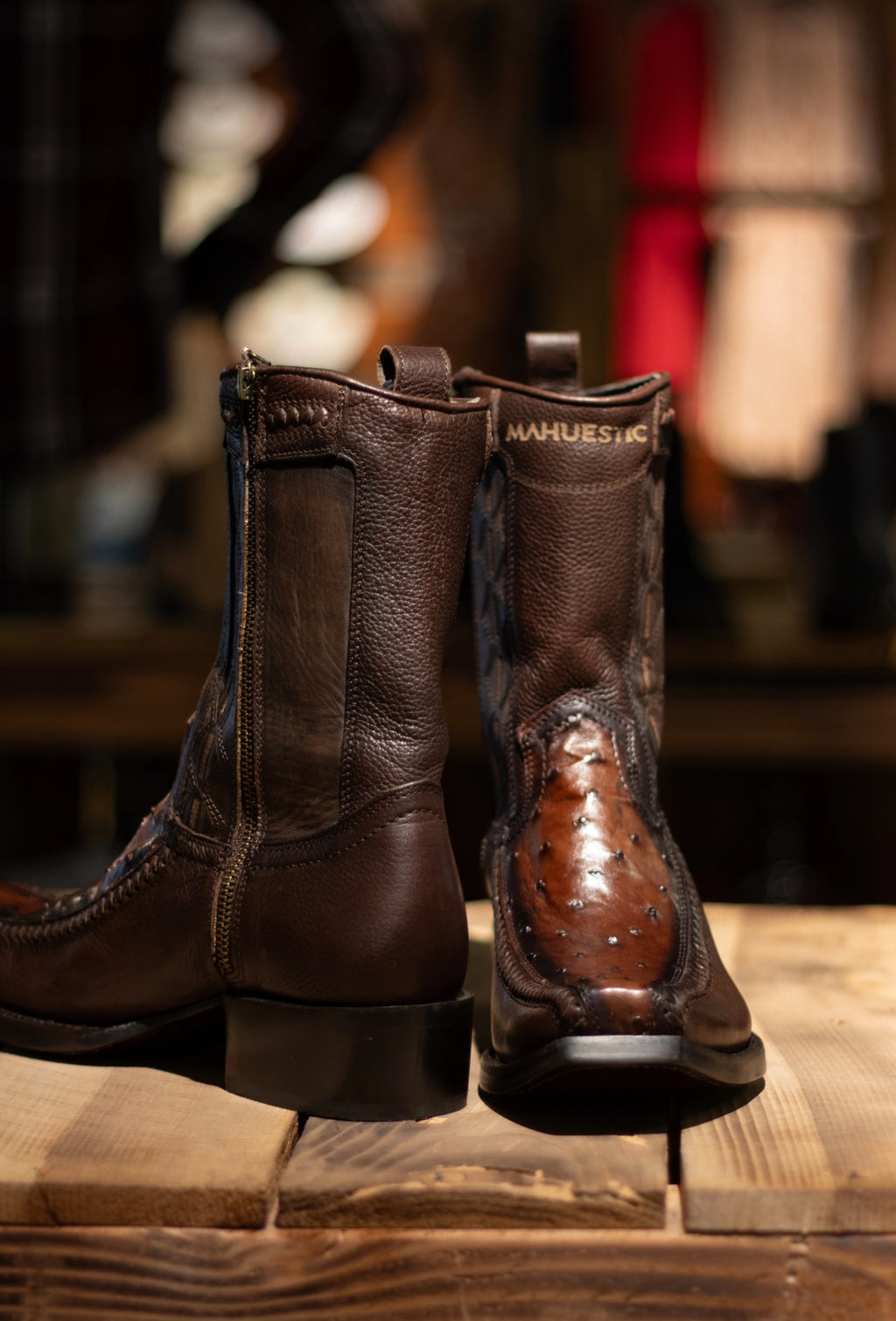 Mahuestic Versace Toe Ostrich “Faded Miel” Boots