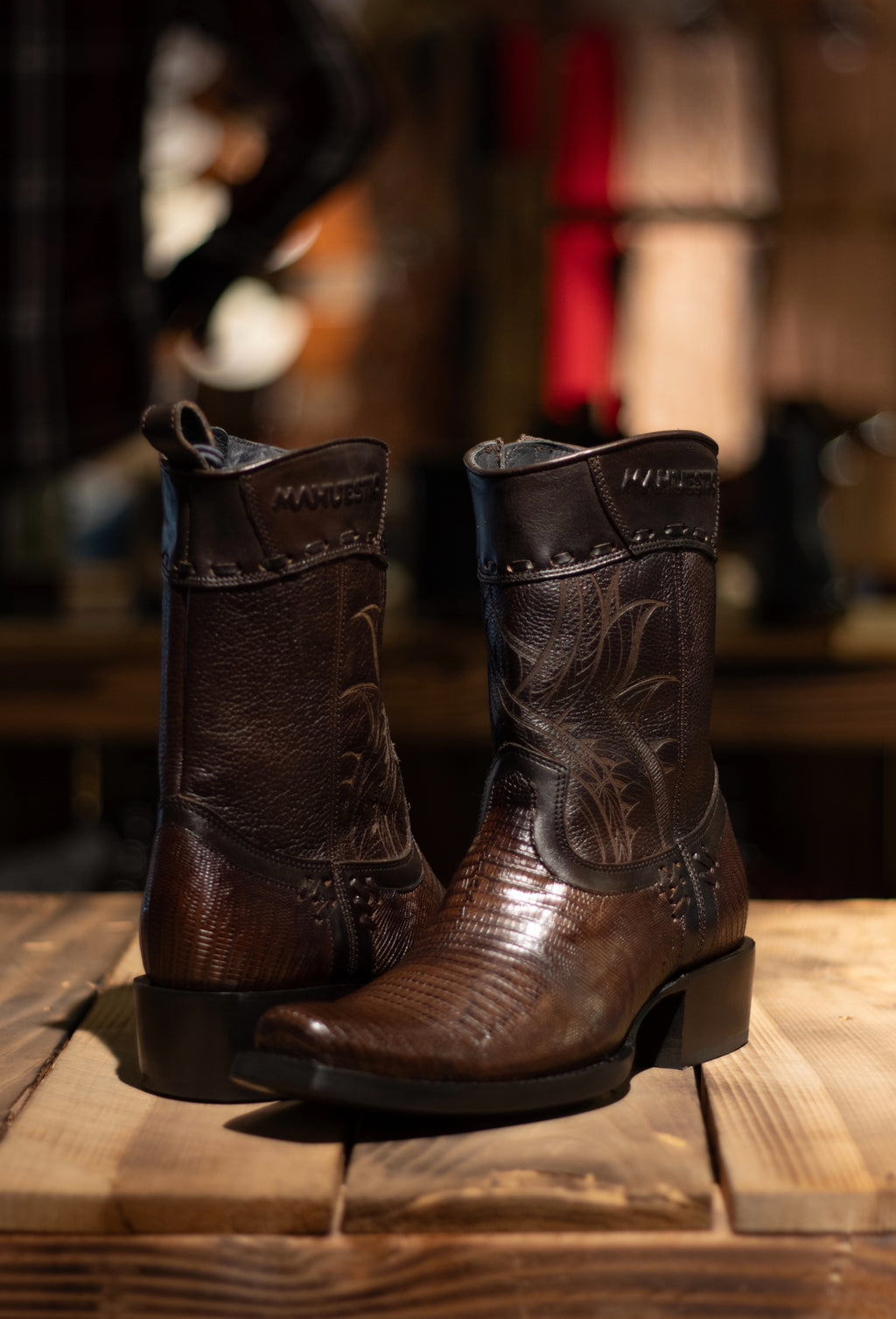 Mahuestic Lizard Rustico Dubai Toe Boots