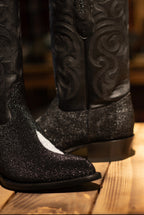 Stingray J Toe “Caviar Negro” Boots