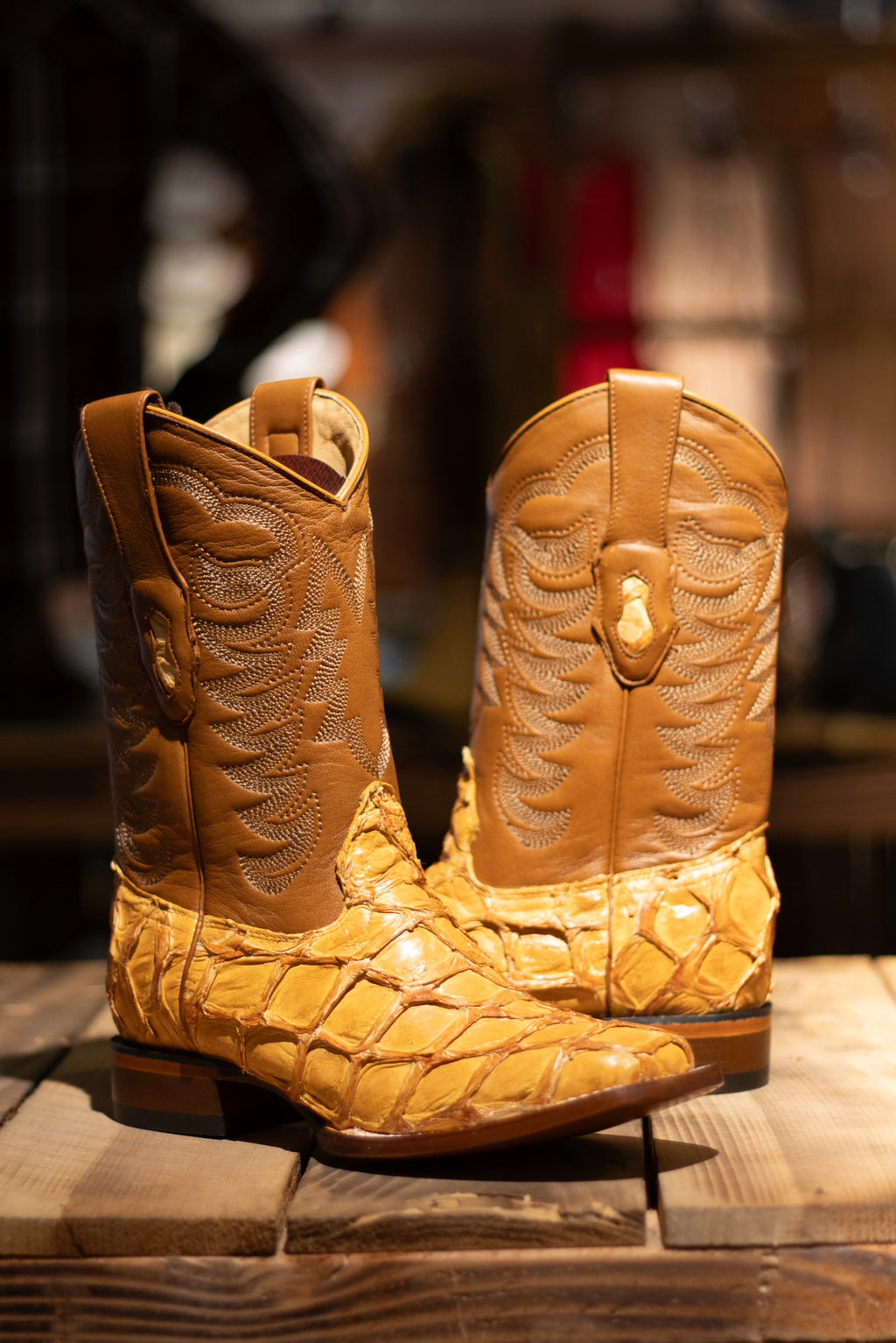Pirarucu Square Toe “Buttercup” Boots