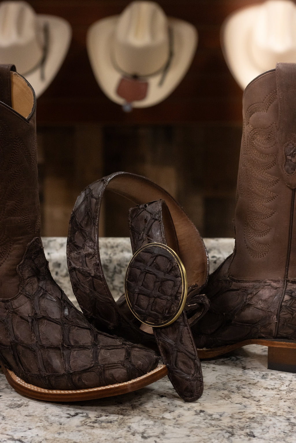 Pirarucu Square Toe “Dark Tobacco” Boots